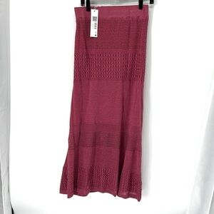 Not Shy cashmere NWT linen knit maxi skirt Womens large